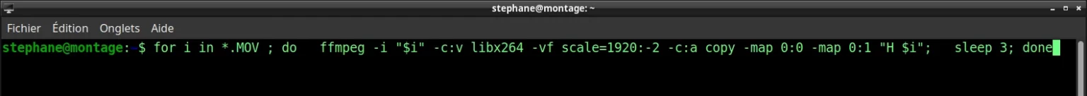Compression vidéo sur console avec ffmpeg