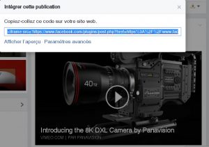 Intégrer l'affichage vidéo de Facebook dans votre site web